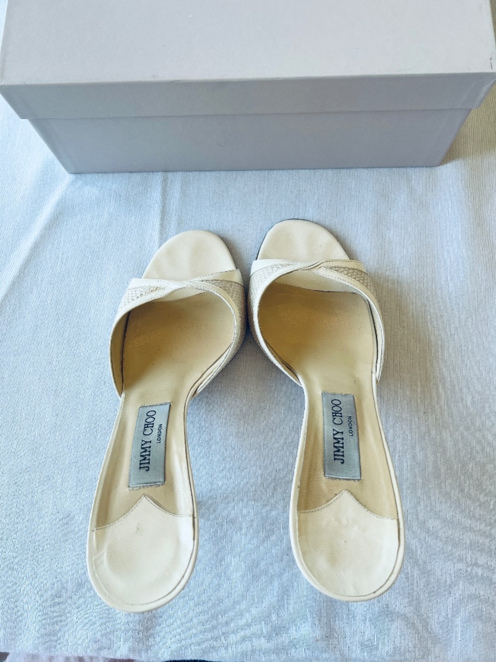 Vintage Jimmy Choo Raffia Heels 39.5 (9.5)